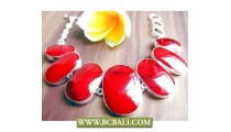 Bracelets Silver Alpaka Red Coral